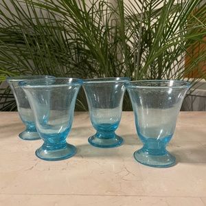 Speckled Blue Sundae Glasses